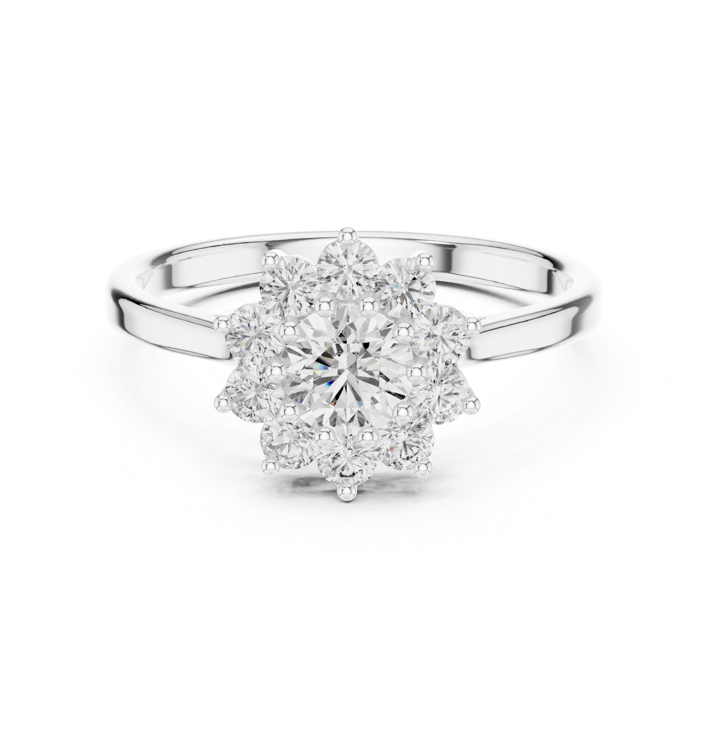 0.75 CT Round Diamond Halo Engagement Ring