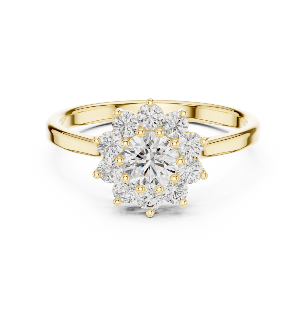 0.75 CT Round Diamond Halo Engagement Ring