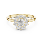 0.75 CT Round Diamond Halo Engagement Ring