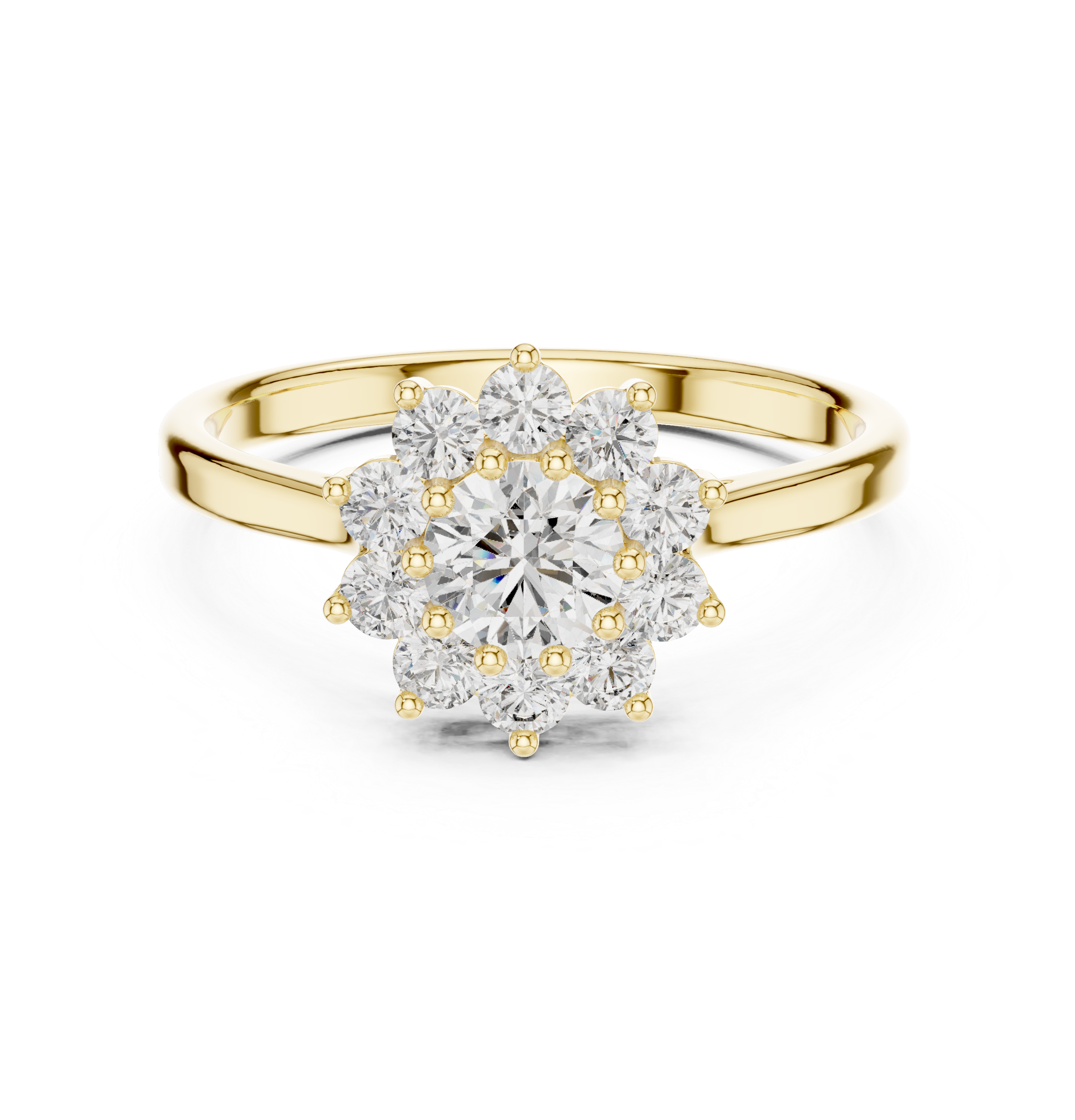 0.75 CT Round Diamond Halo Engagement Ring