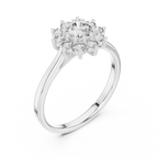 0.75 CT Round Diamond Halo Engagement Ring