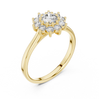 0.75 CT Round Diamond Halo Engagement Ring