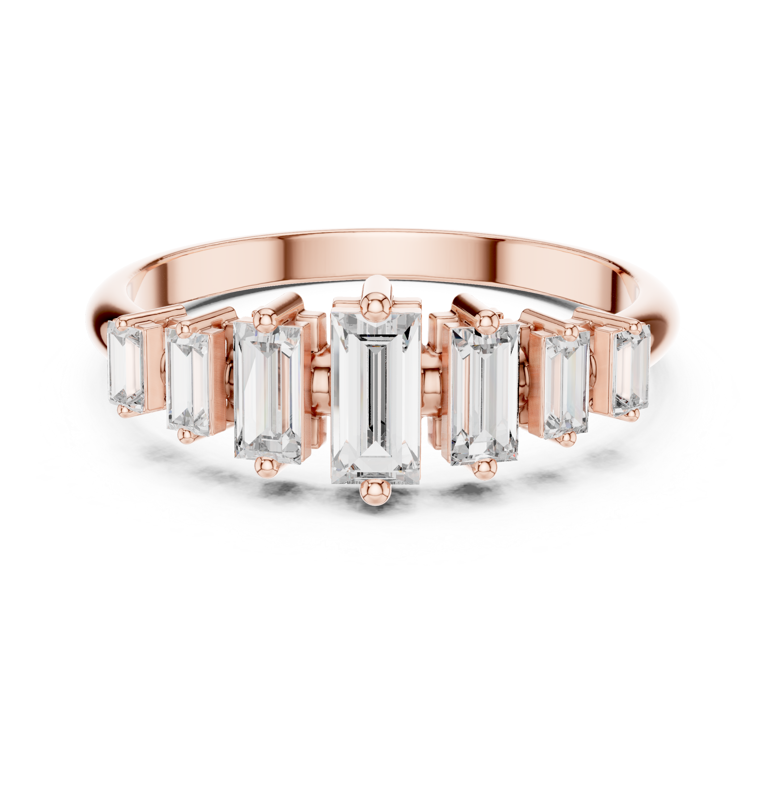 0.58 CT Multi Baguette Diamond Anniversary Ring