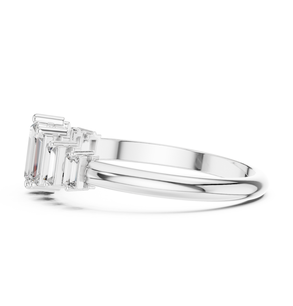 0.58 CT Multi Baguette Diamond Anniversary Ring