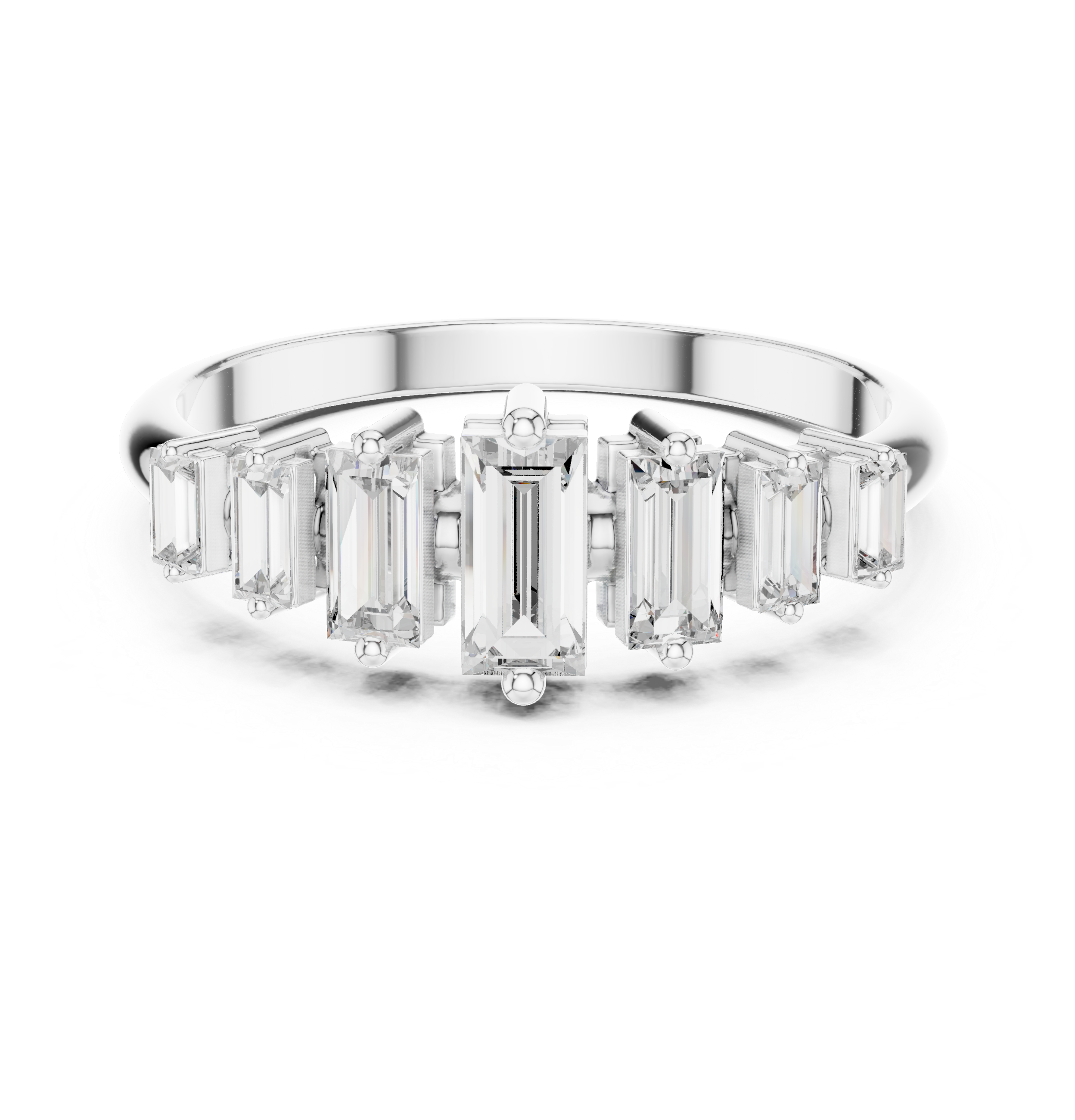 0.58 CT Multi Baguette Diamond Anniversary Ring