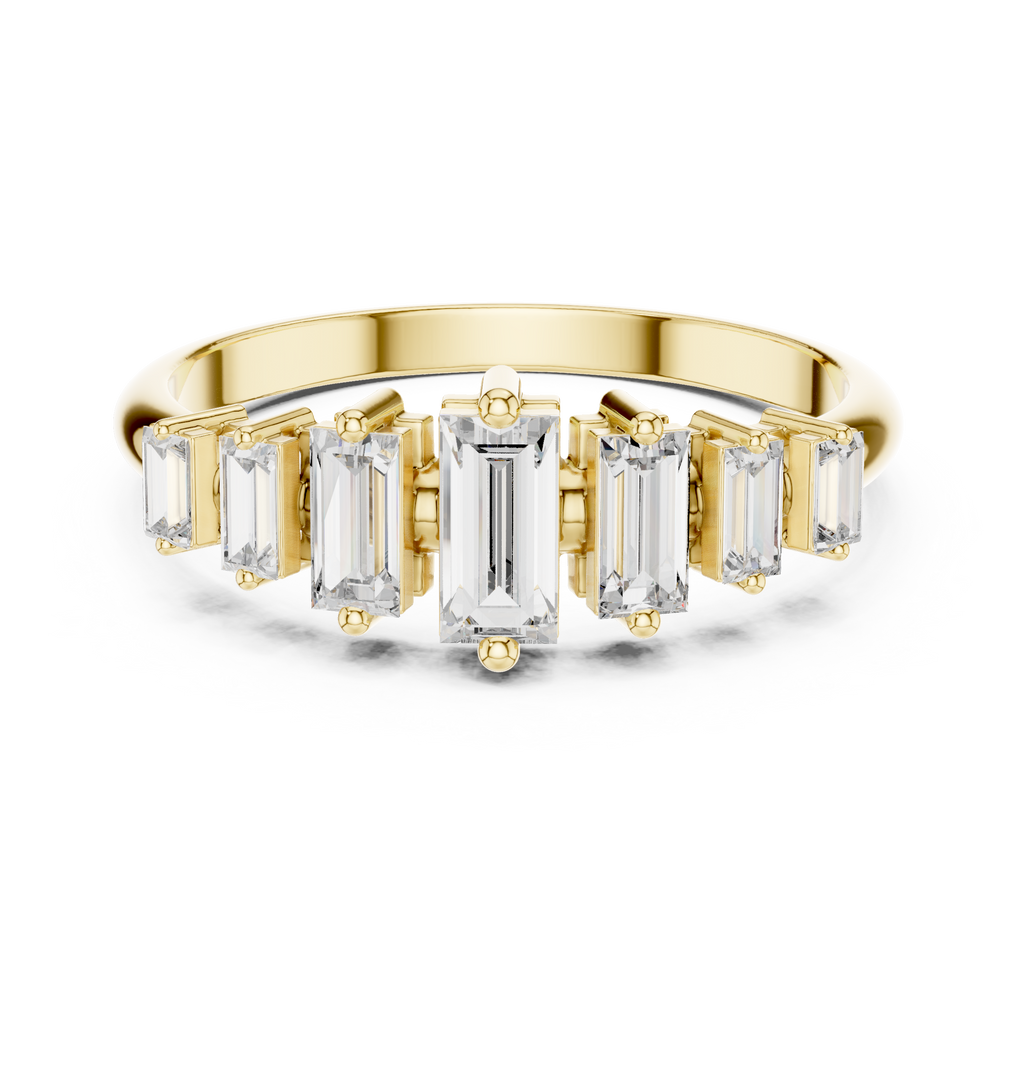 0.58 CT Multi Baguette Diamond Anniversary Ring