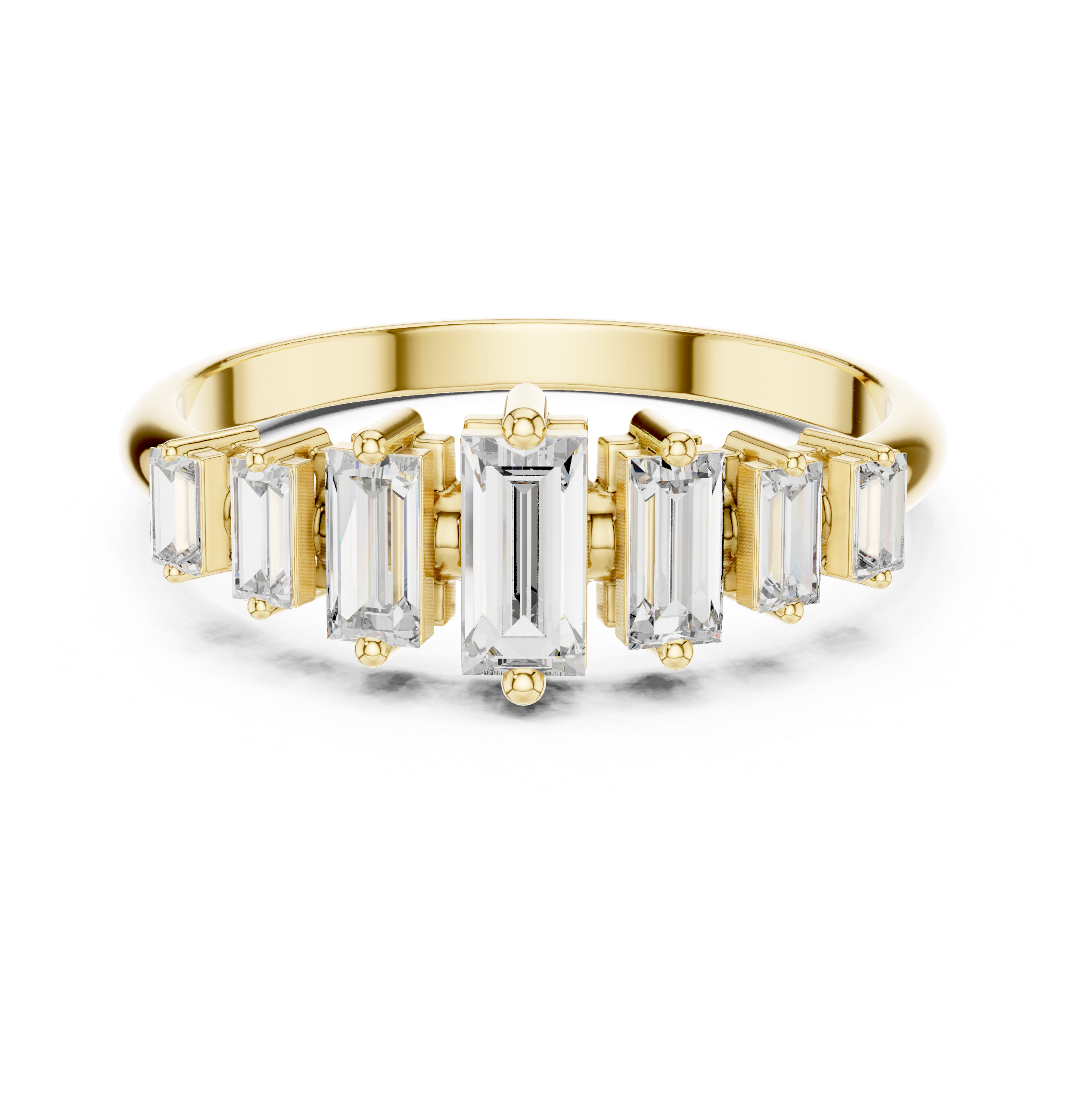 0.58 CT Multi Baguette Diamond Anniversary Ring