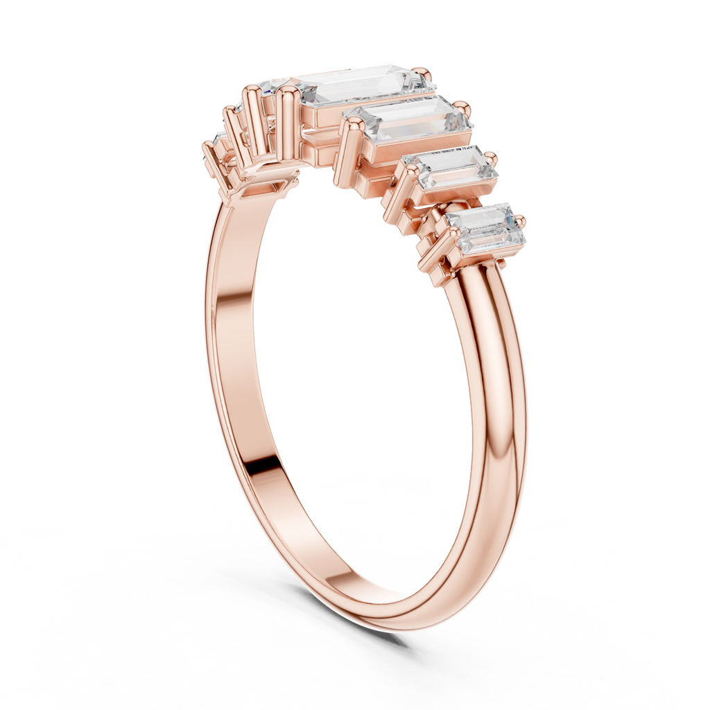 0.58 CT Multi Baguette Diamond Anniversary Ring