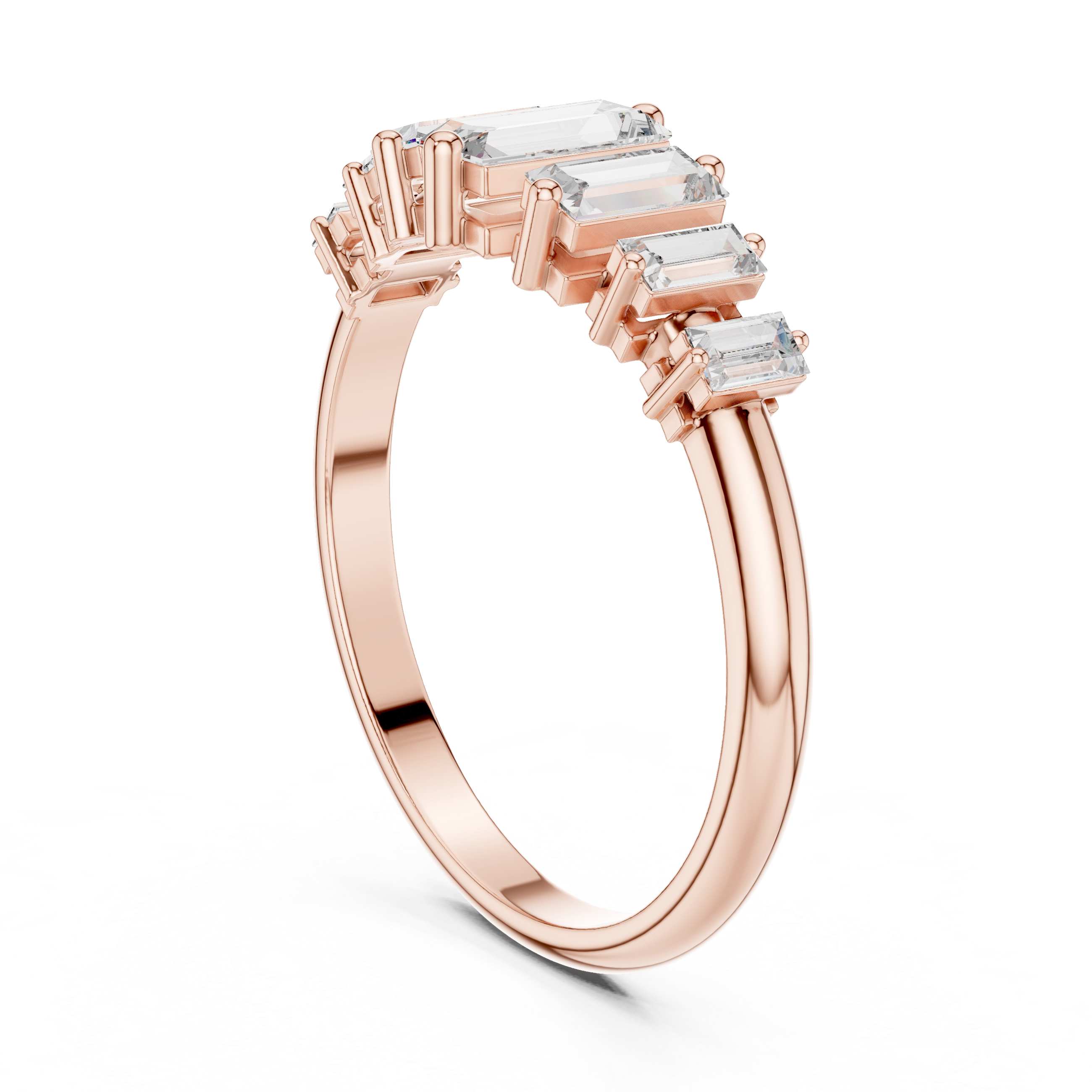 0.58 CT Multi Baguette Diamond Anniversary Ring
