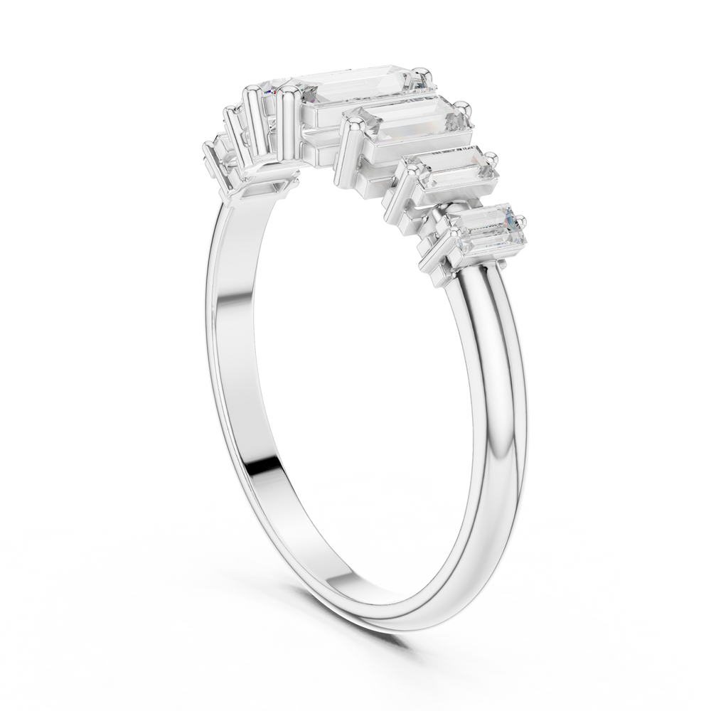 0.58 CT Multi Baguette Diamond Anniversary Ring