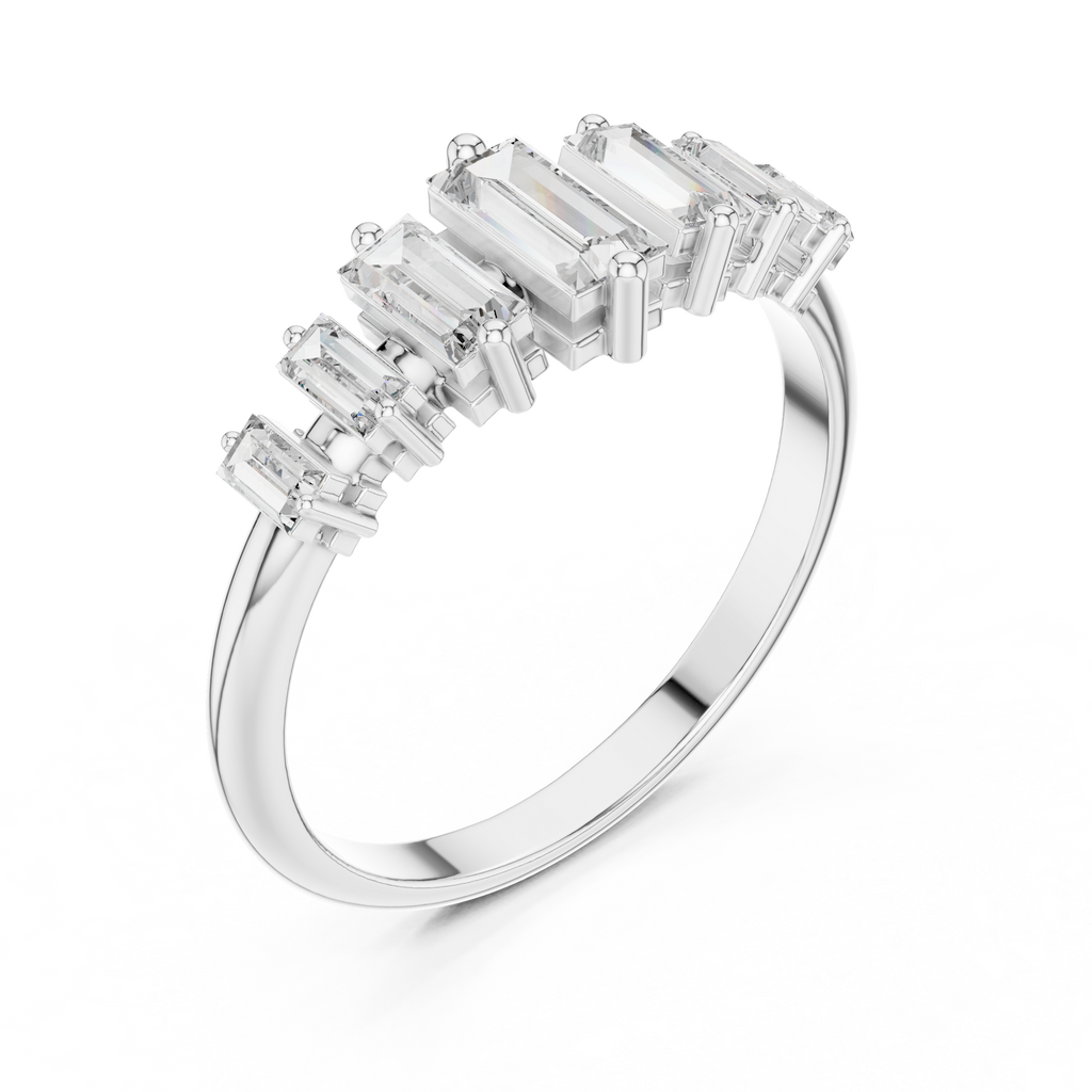 0.58 CT Multi Baguette Diamond Anniversary Ring
