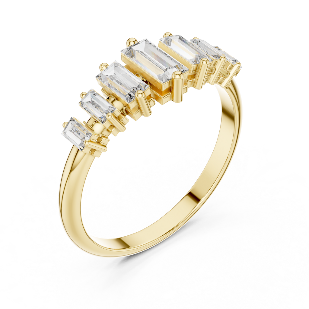 0.58 CT Multi Baguette Diamond Anniversary Ring