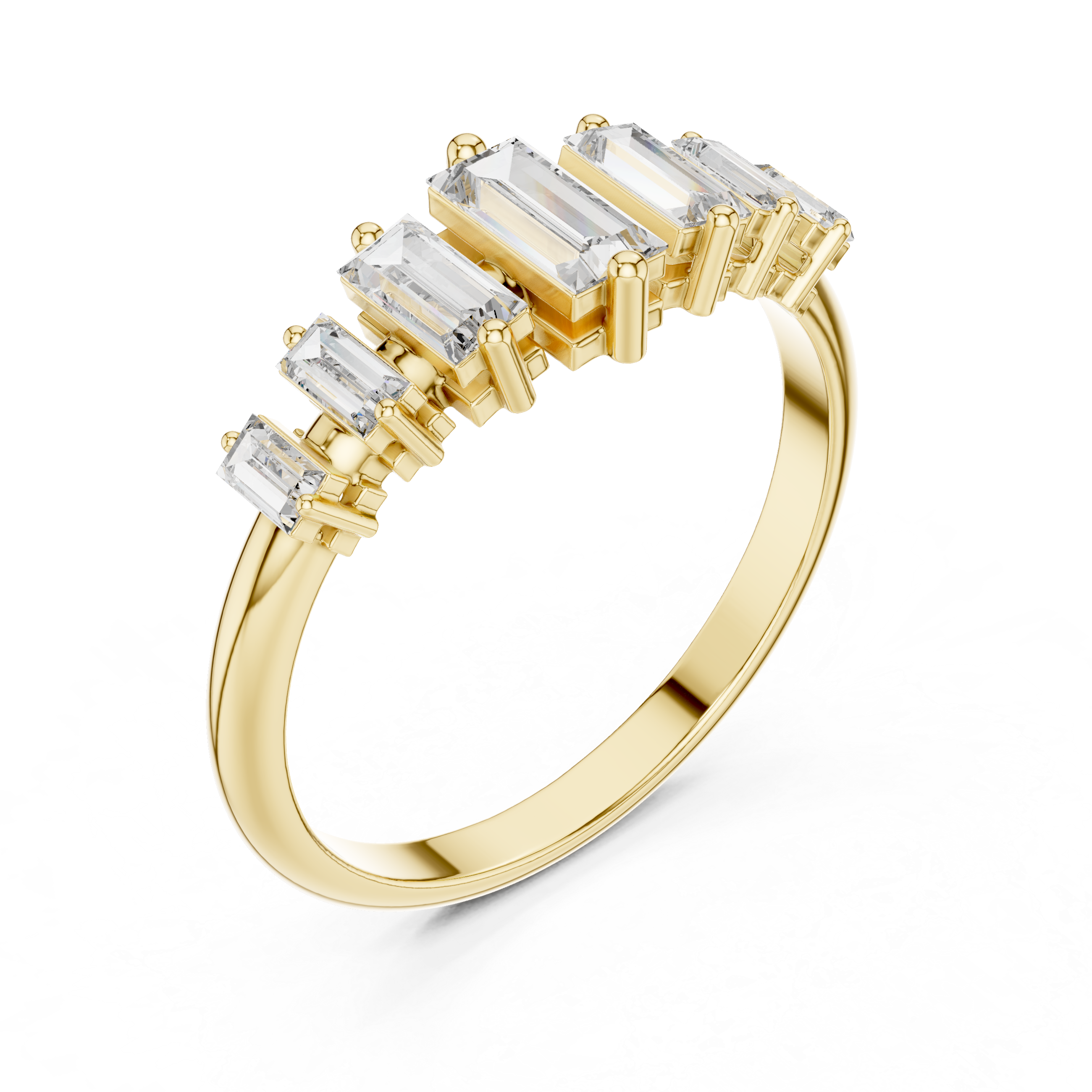 0.58 CT Multi Baguette Diamond Anniversary Ring