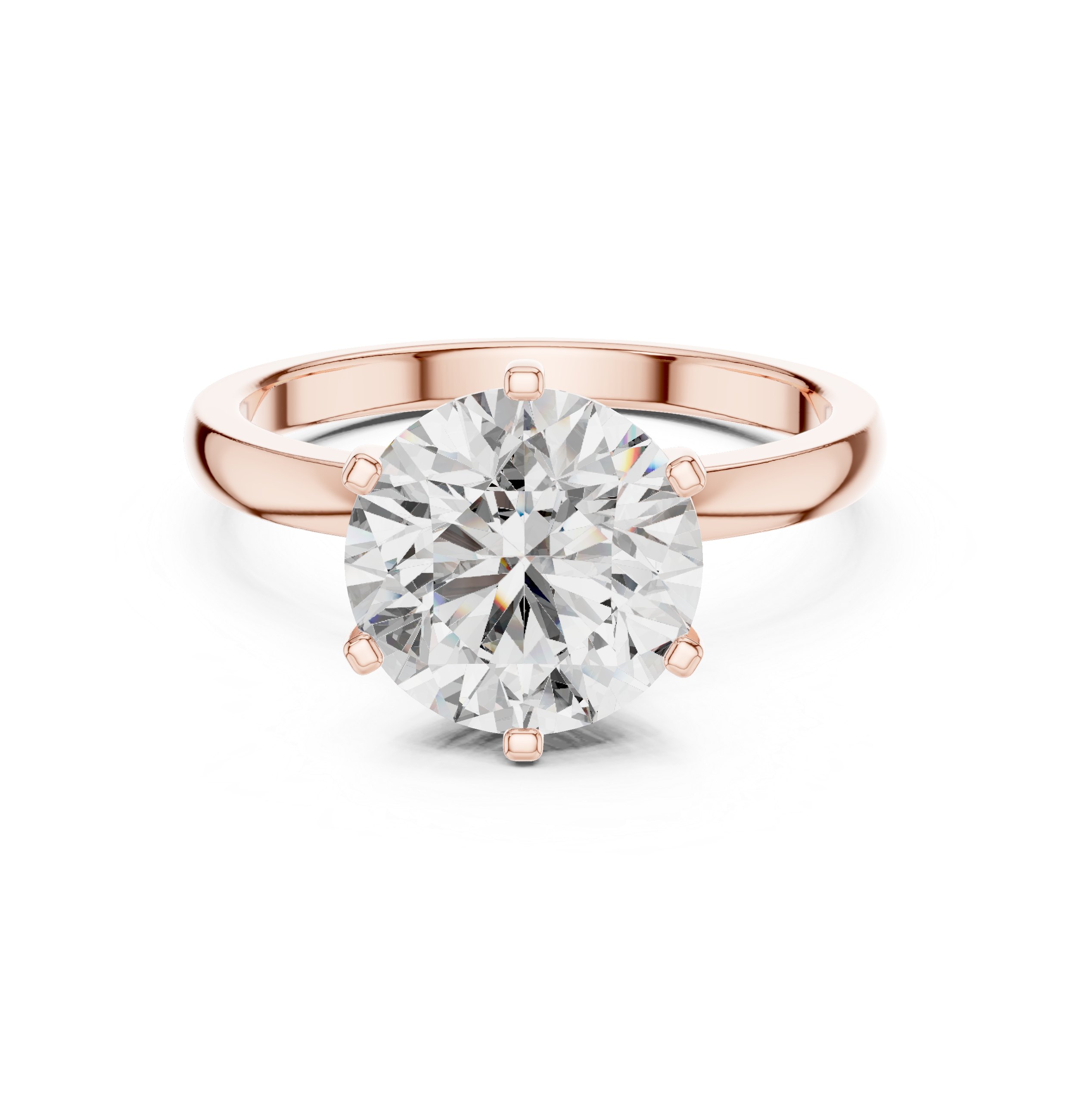 2.10 CT Round Brilliant Cut Solitaire Engagement Ring