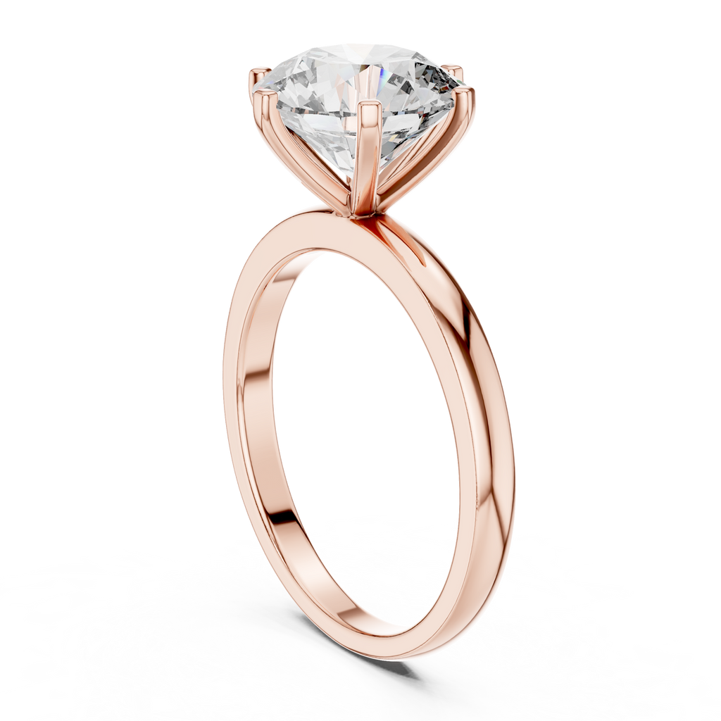 2.10 CT Round Brilliant Cut Solitaire Engagement Ring
