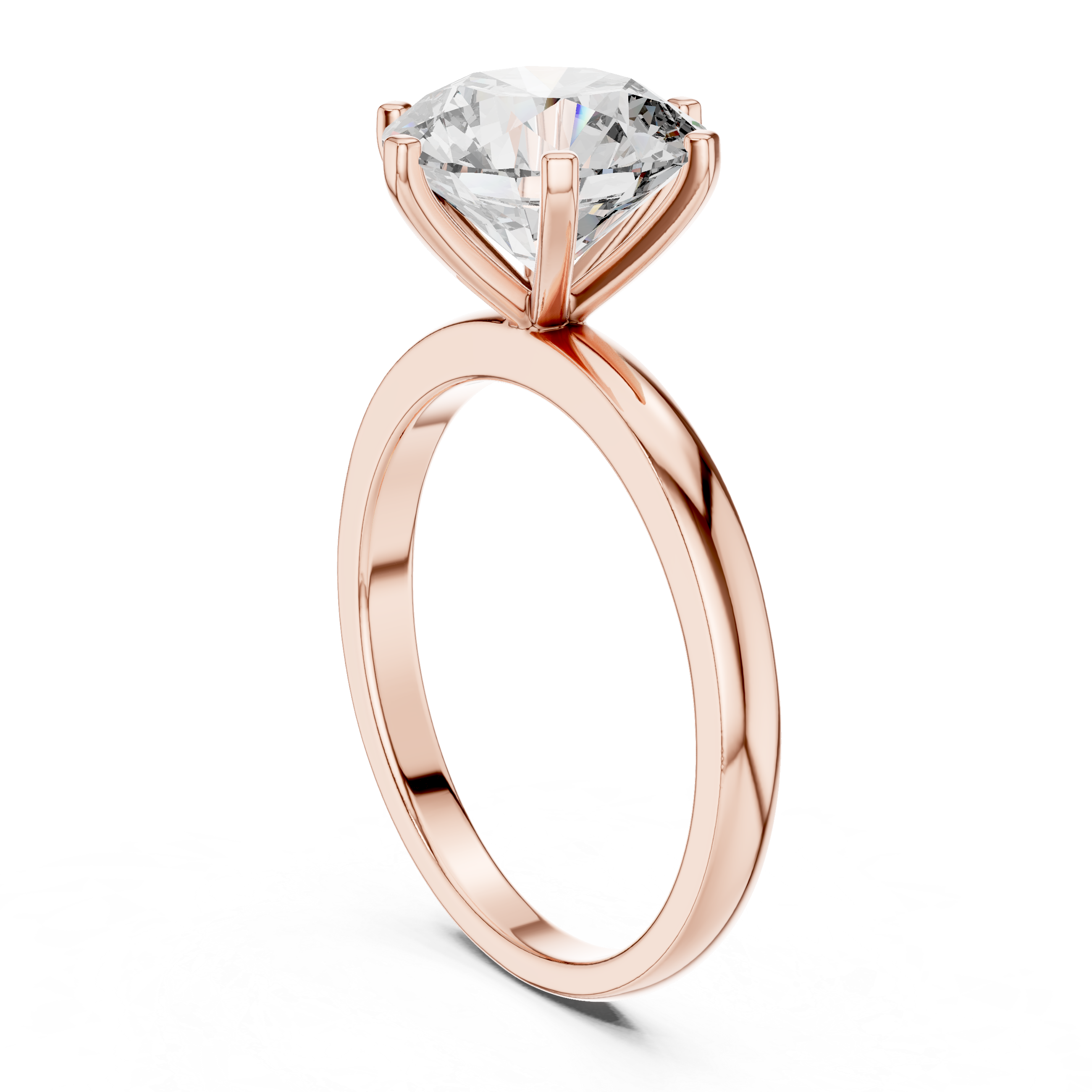 2.10 CT Round Brilliant Cut Solitaire Engagement Ring