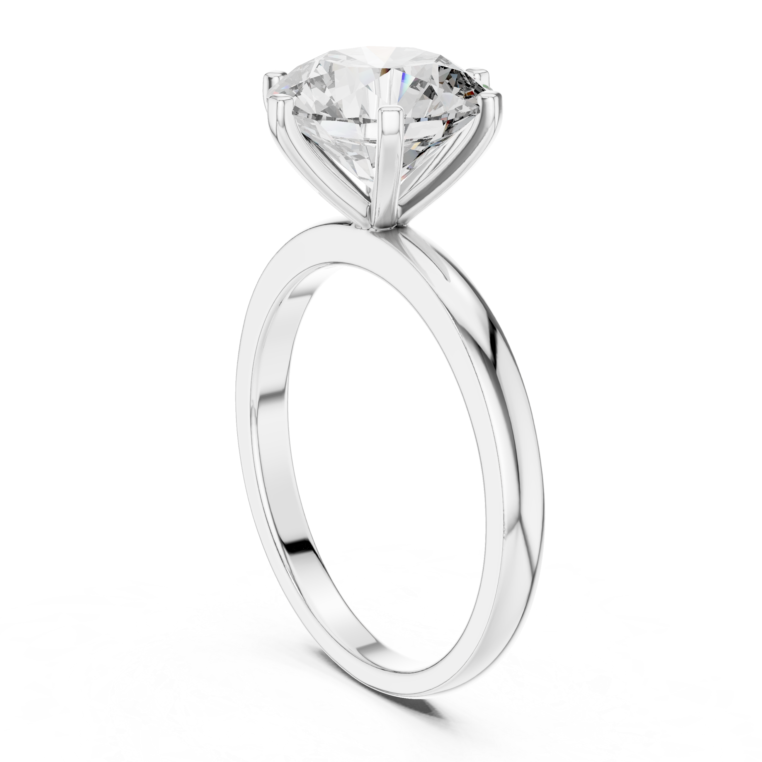 2.10 CT Round Brilliant Cut Solitaire Engagement Ring