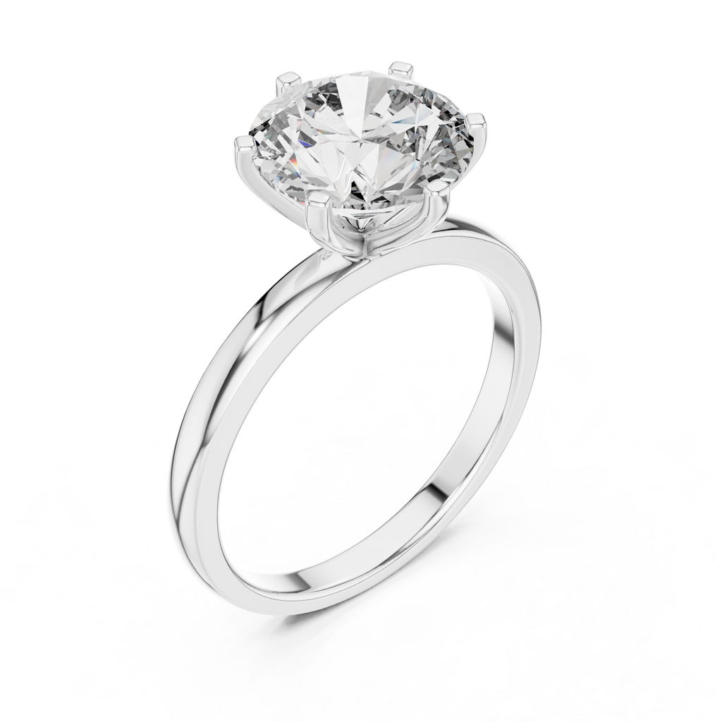 2.10 CT Round Brilliant Cut Solitaire Engagement Ring