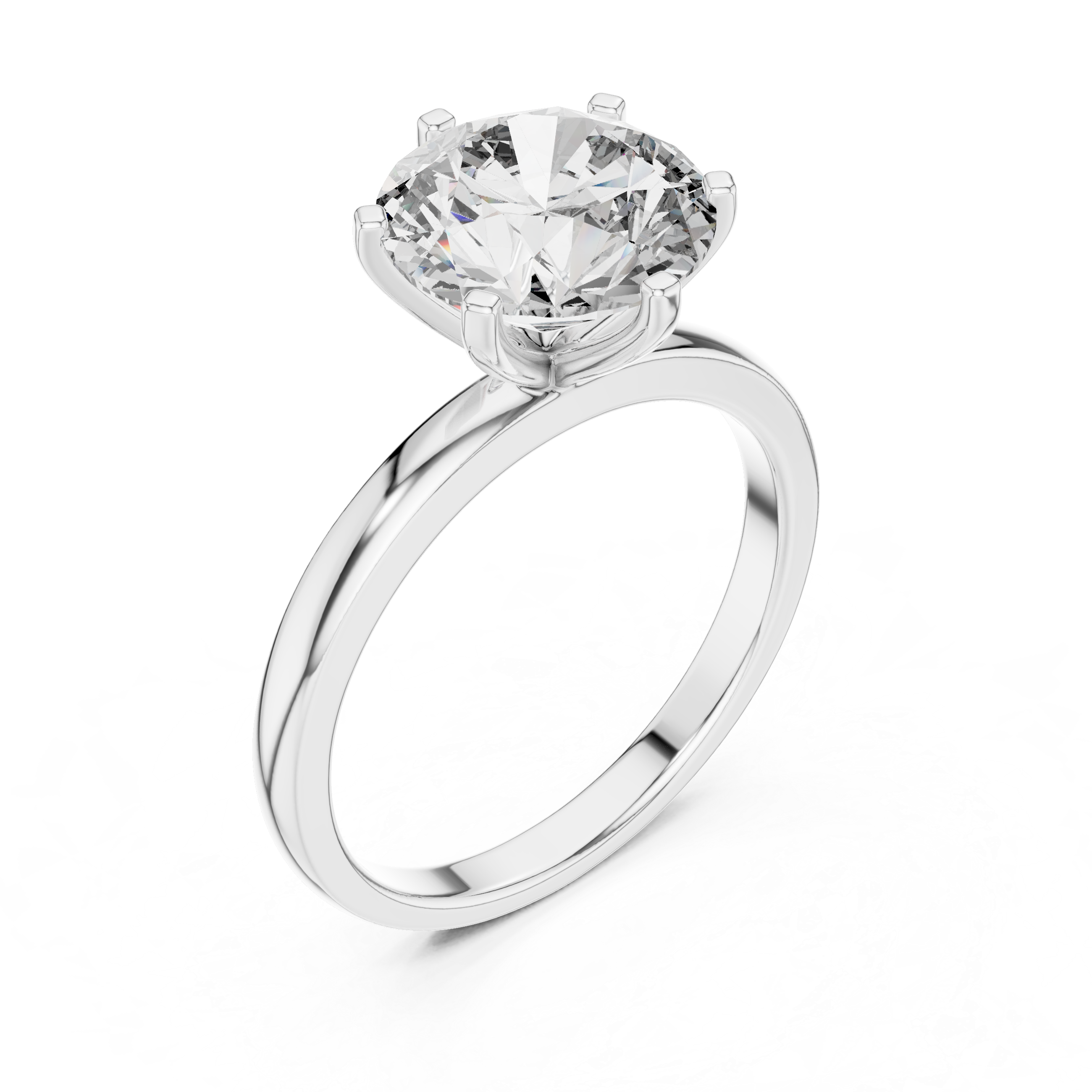 2.10 CT Round Brilliant Cut Solitaire Engagement Ring