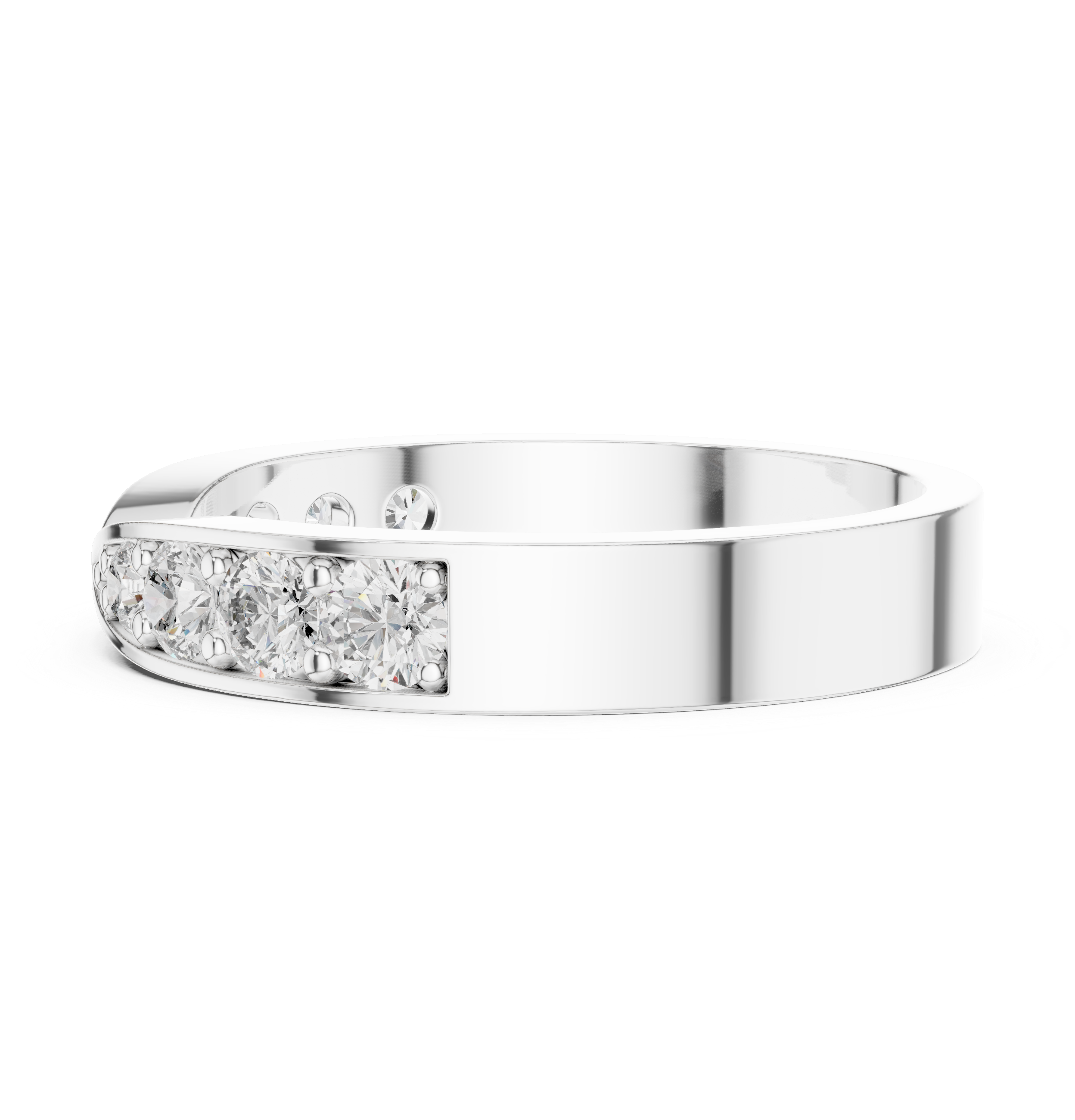 0.45 CT Multi-Stone Pavé Twist Wedding Band Ring