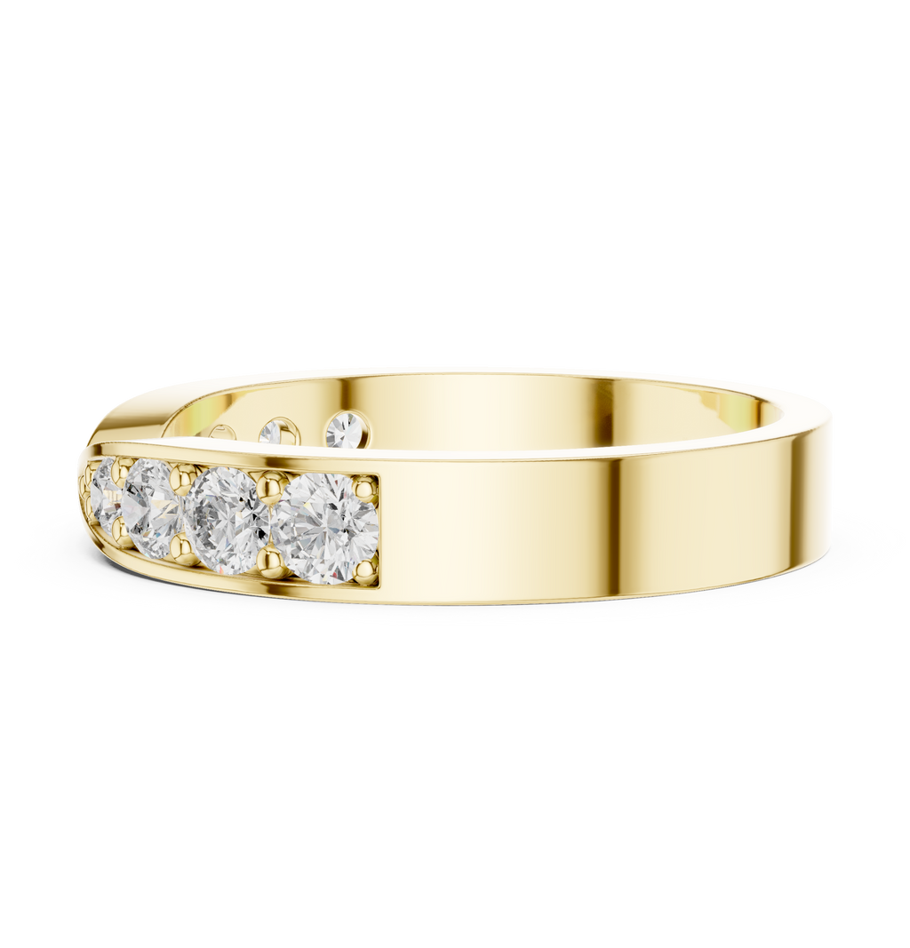 0.45 CT Multi-Stone Pavé Twist Wedding Band Ring