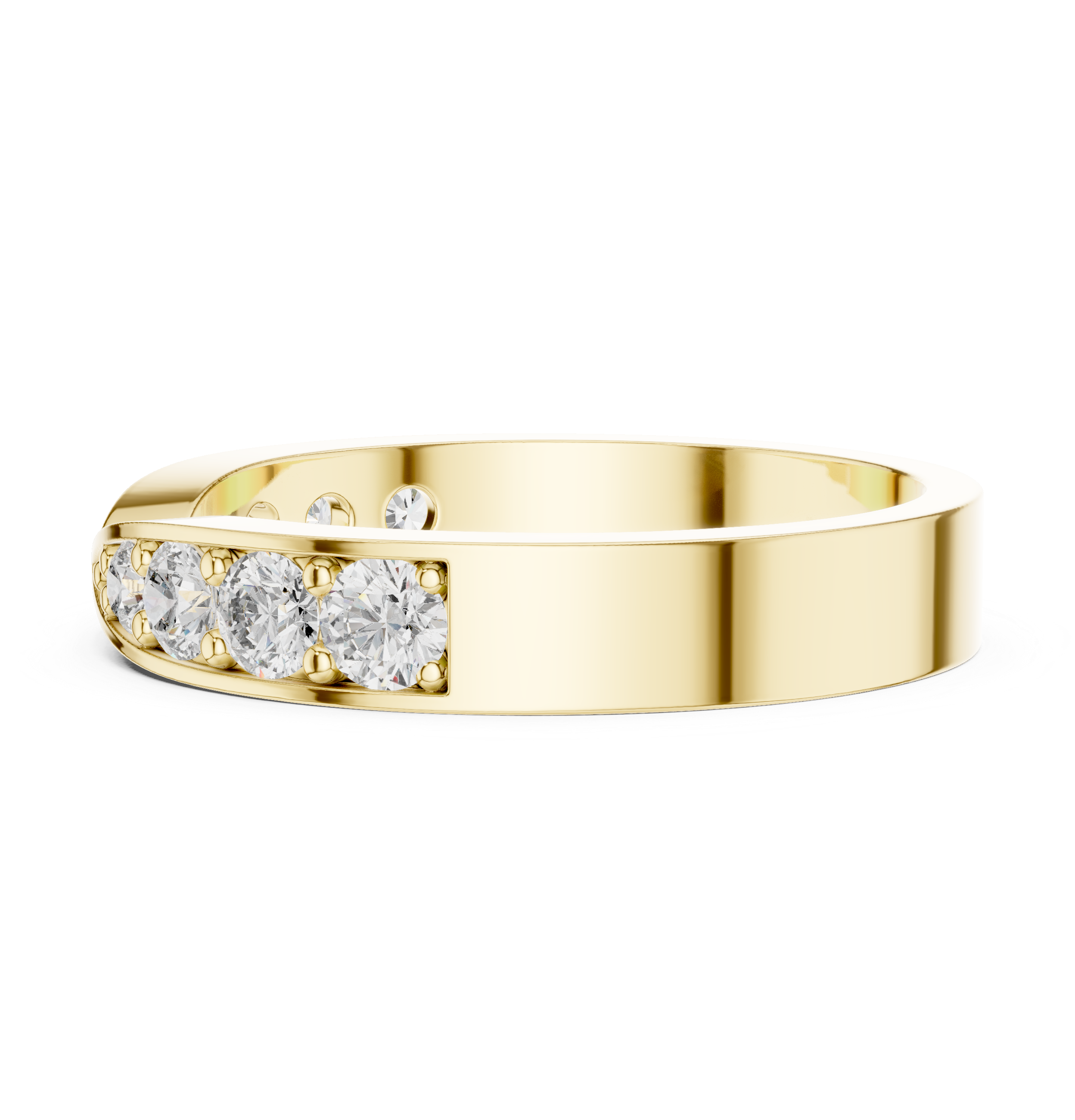 0.45 CT Multi-Stone Pavé Twist Wedding Band Ring
