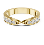 0.45 CT Multi-Stone Pavé Twist Wedding Band Ring