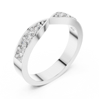 0.45 CT Multi-Stone Pavé Twist Wedding Band Ring