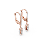 Marquise Cut Diamond Halo Drop Earrings
