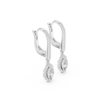 Marquise Cut Diamond Halo Drop Earrings