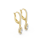 Marquise Cut Diamond Halo Drop Earrings