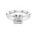 Asscher Cut Solitaire Engagement Ring