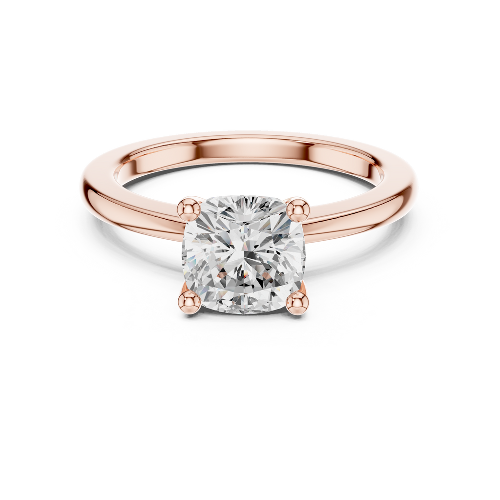 Cushion Cut Solitaire Engagement Ring
