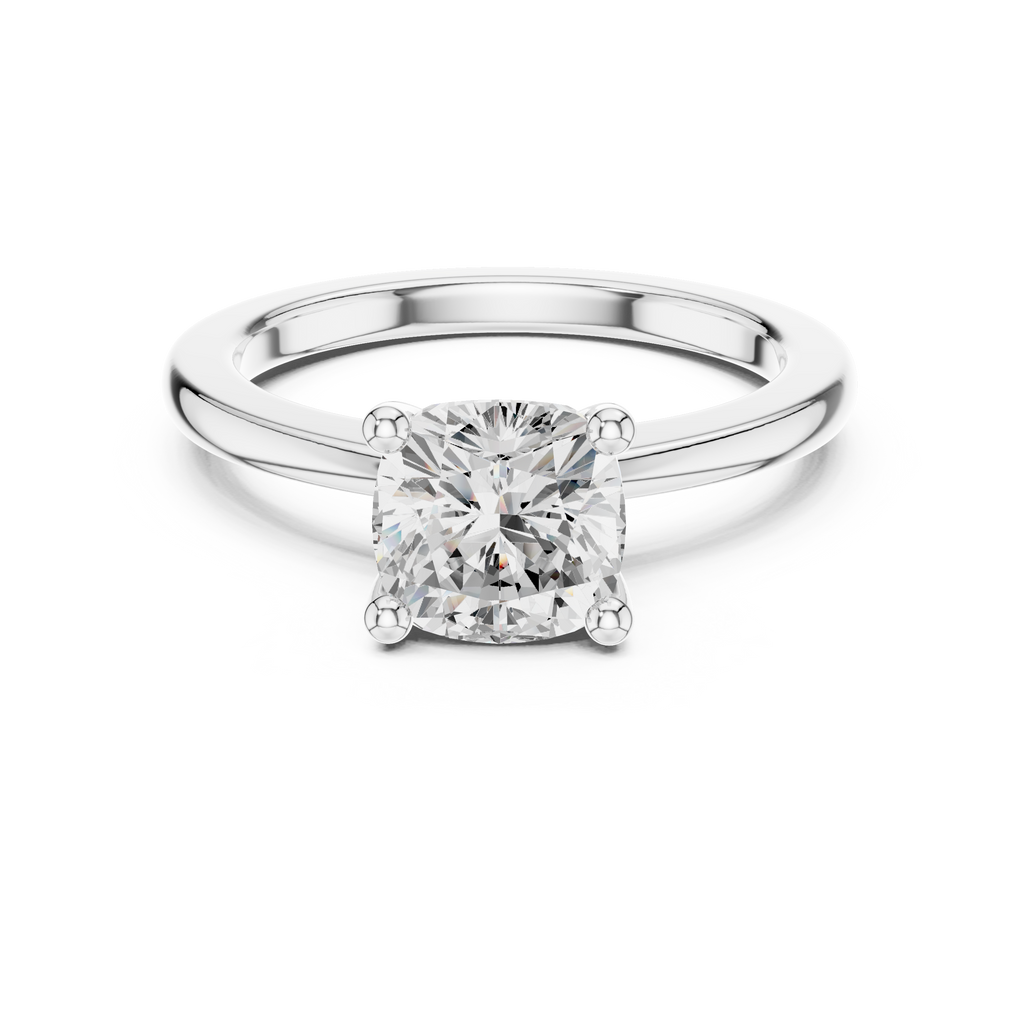 Cushion Cut Solitaire Engagement Ring