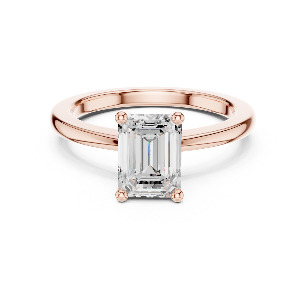 Emerald Cut Solitaire Engagement Ring