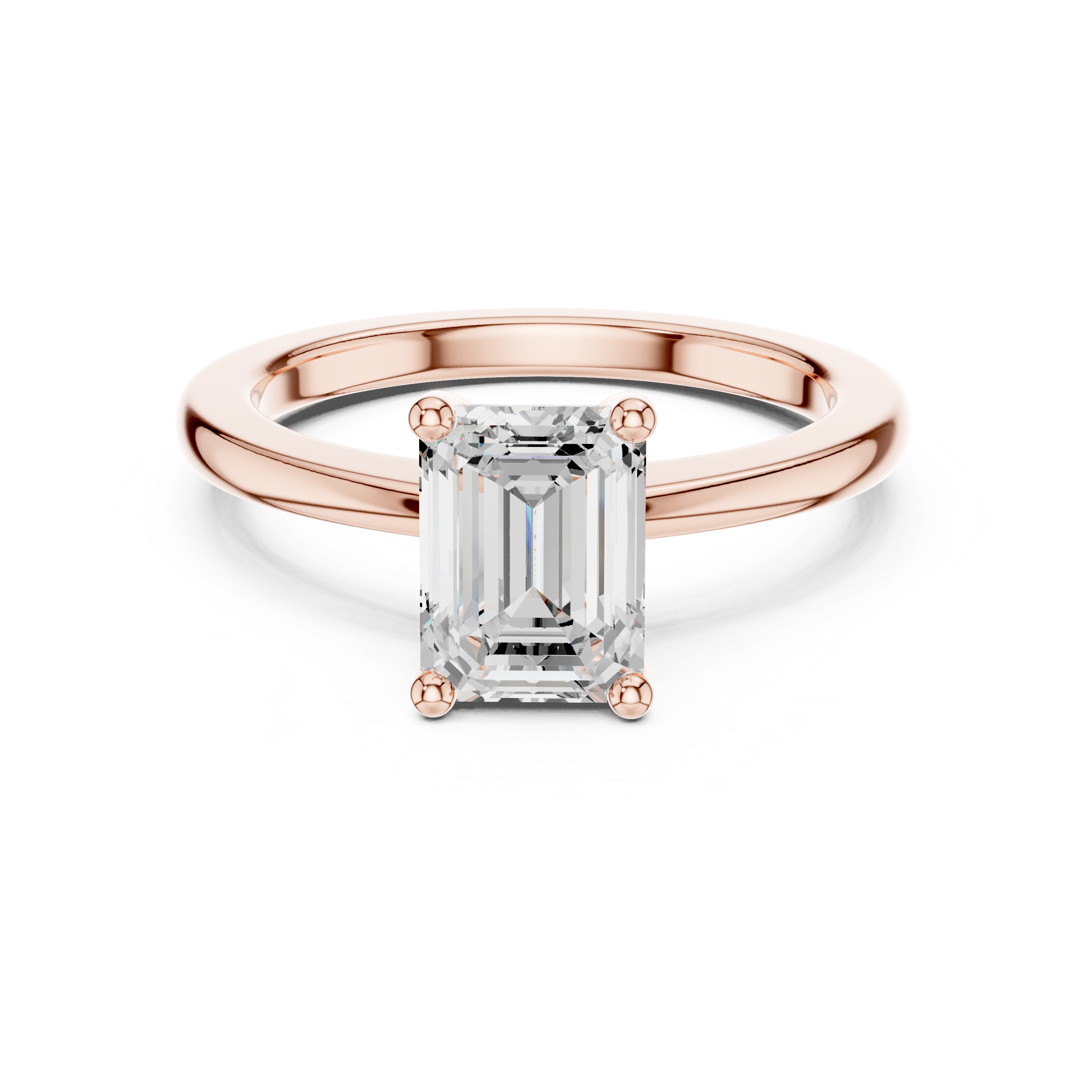 Emerald Cut Solitaire Engagement Ring