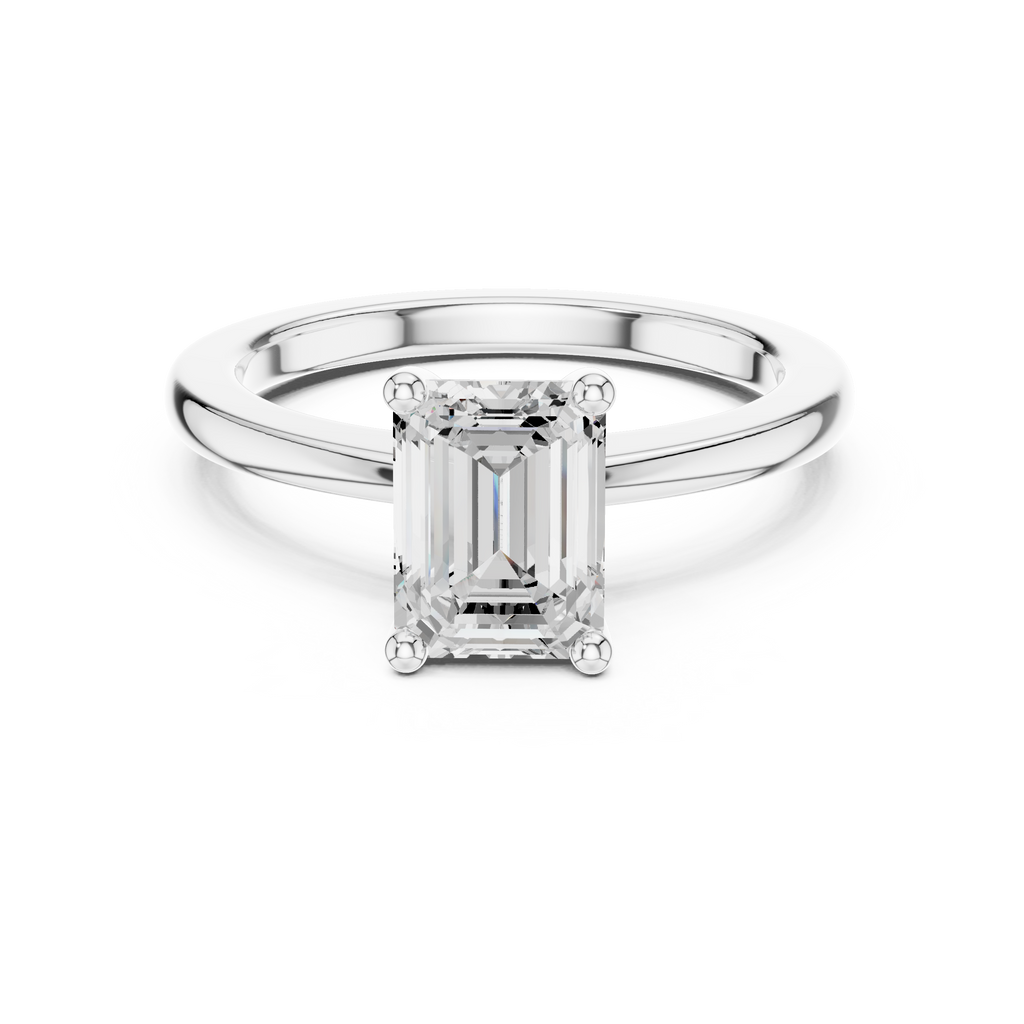 Emerald Cut Solitaire Engagement Ring