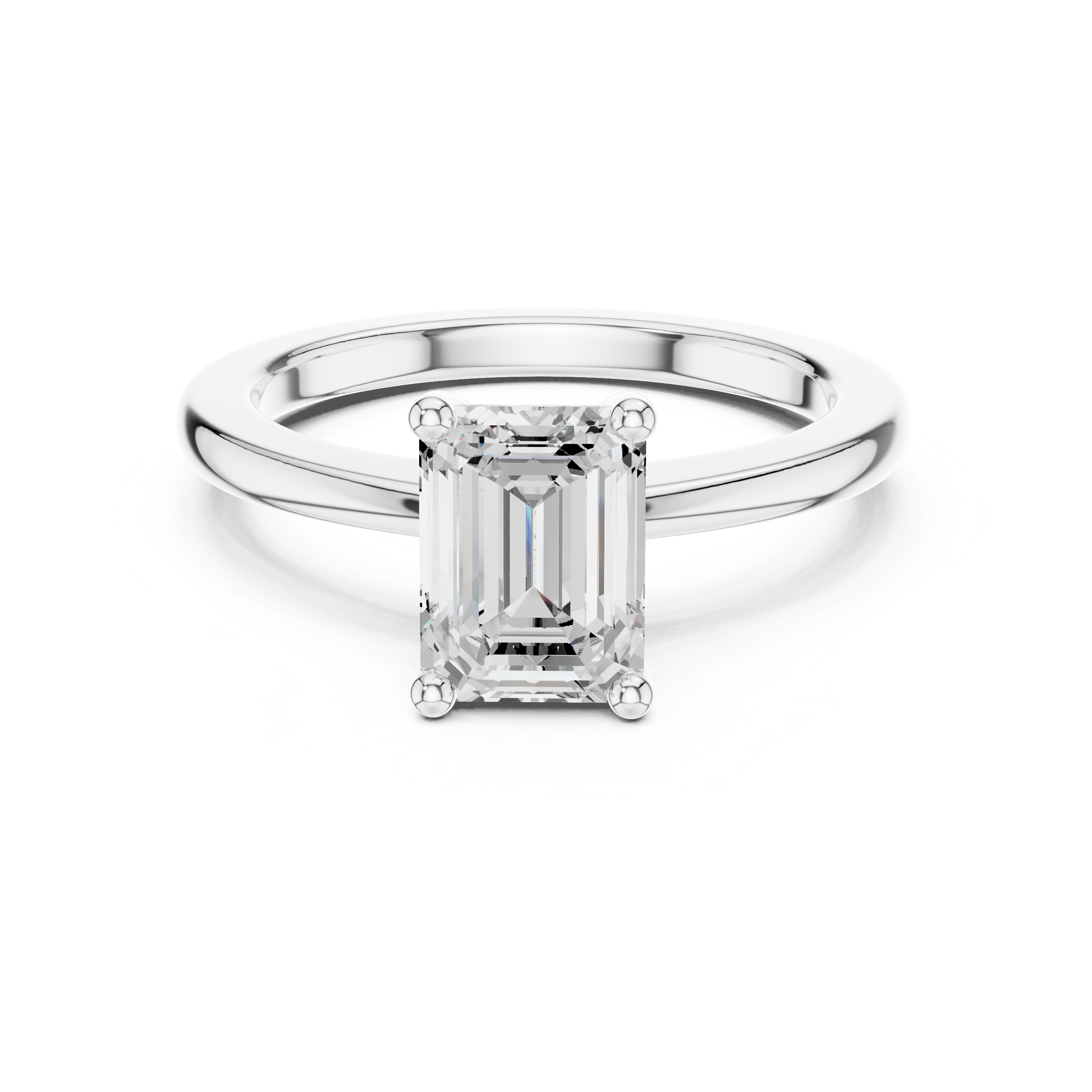 Emerald Cut Solitaire Engagement Ring
