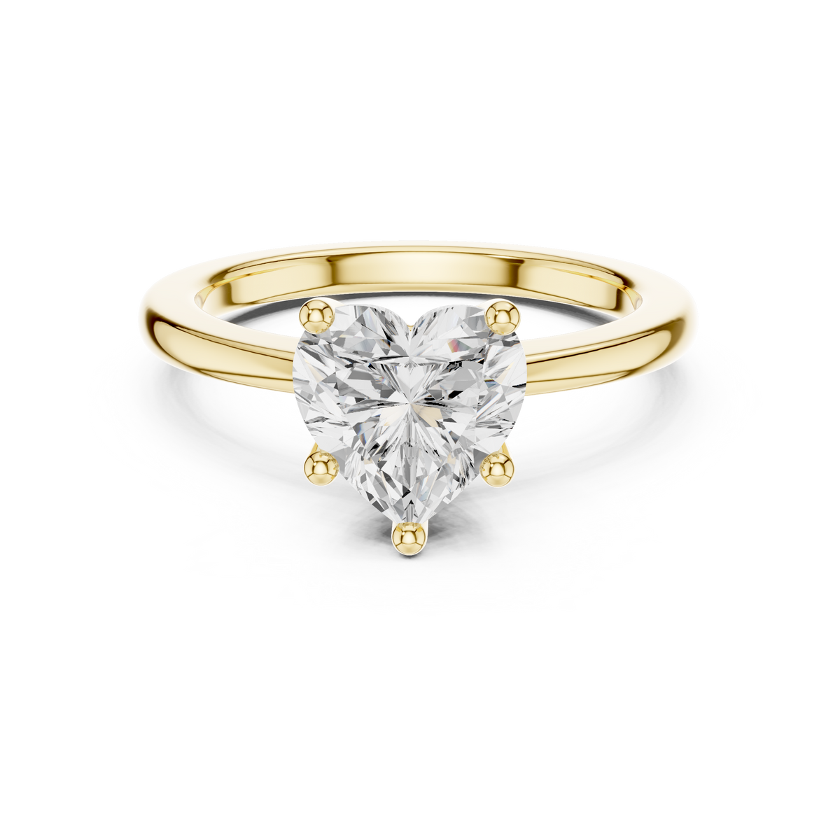 Heart Cut Solitaire Engagement Ring – view 5 of 6, lab grown diamond ring | Jewelix Atelier
