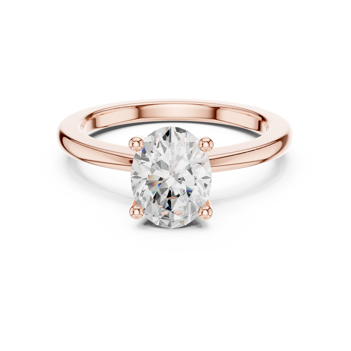 Oval Cut Solitaire Engagement Ring – view 3 of 6, lab grown diamond ring | Jewelix Atelier
