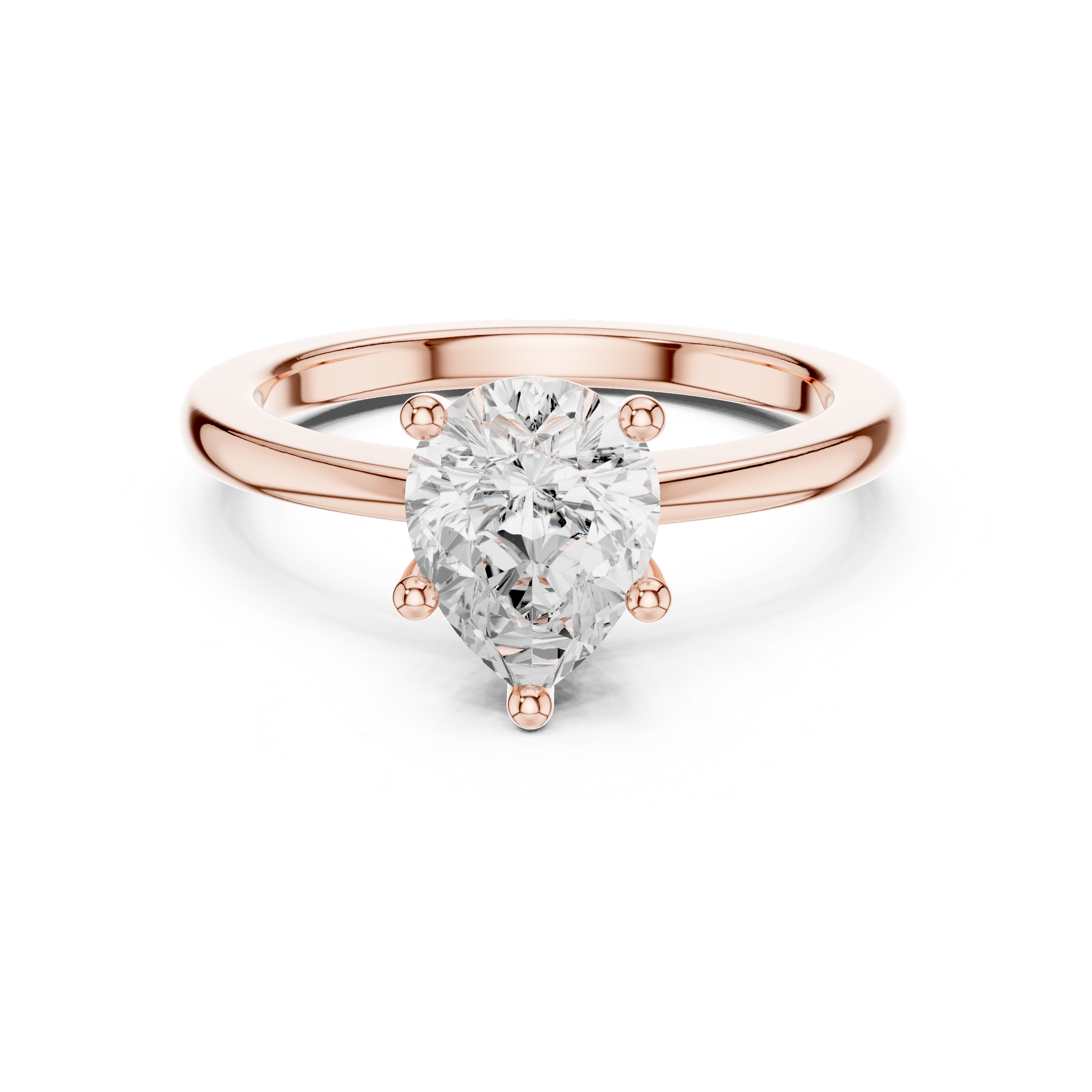 Pear Cut Solitaire Engagement Ring