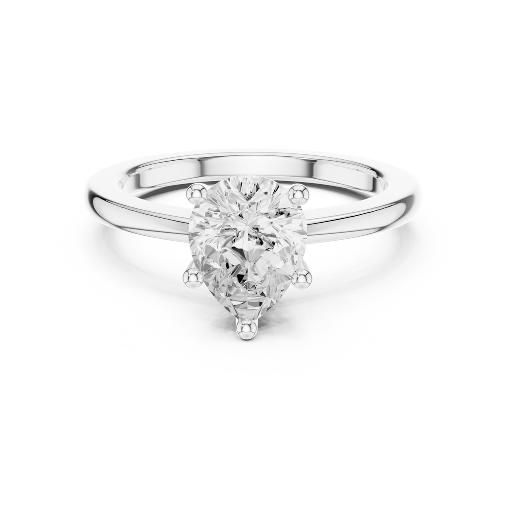 Pear Cut Solitaire Engagement Ring