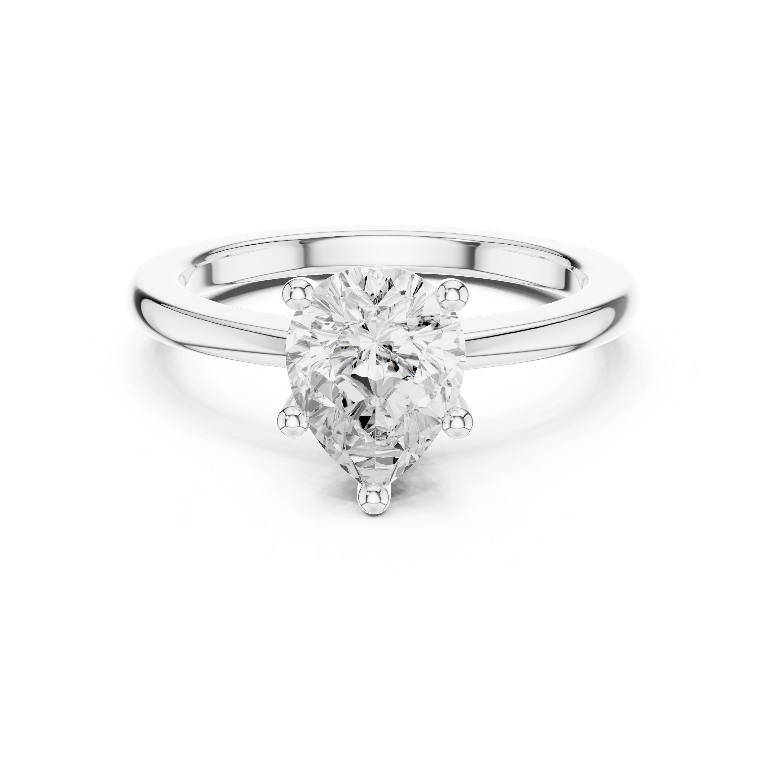 Pear Cut Solitaire Engagement Ring
