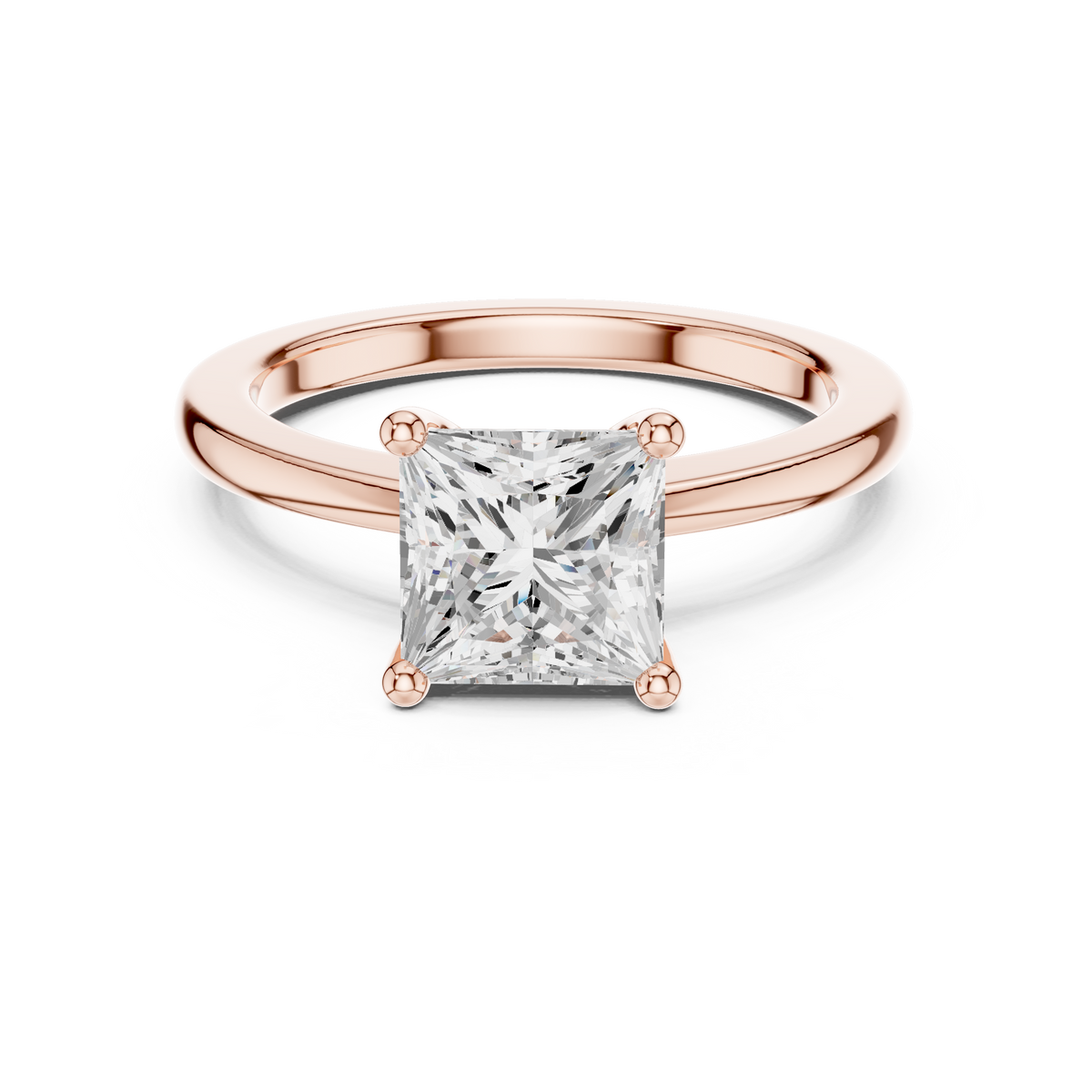 Princess Cut Solitaire Engagement Ring – view 3 of 6, lab grown diamond ring | Jewelix Atelier
