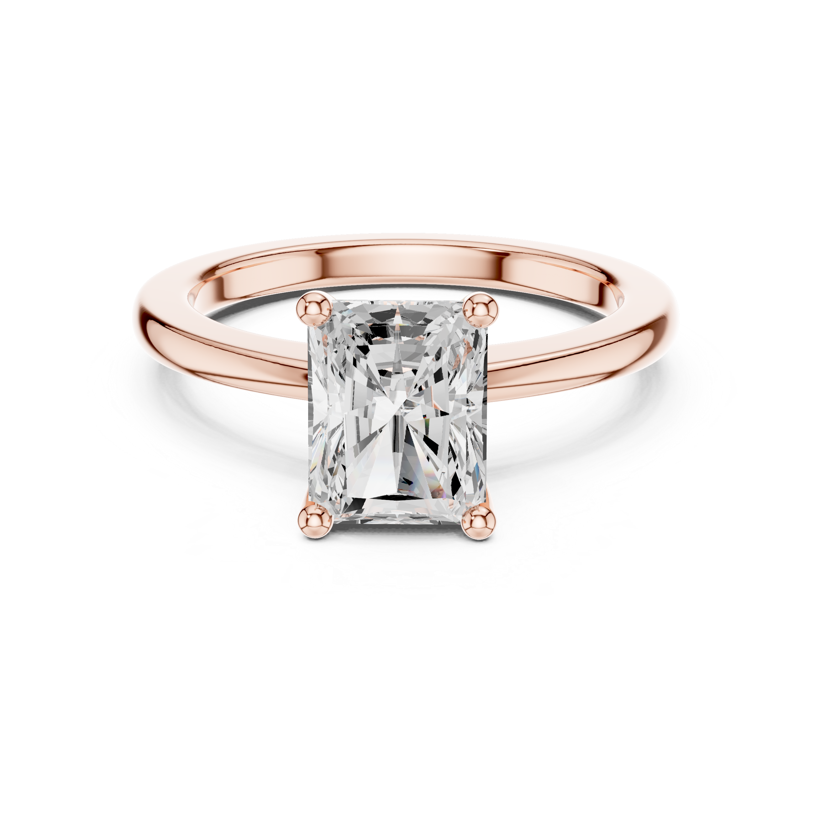 Radiant Cut Solitaire Engagement Ring