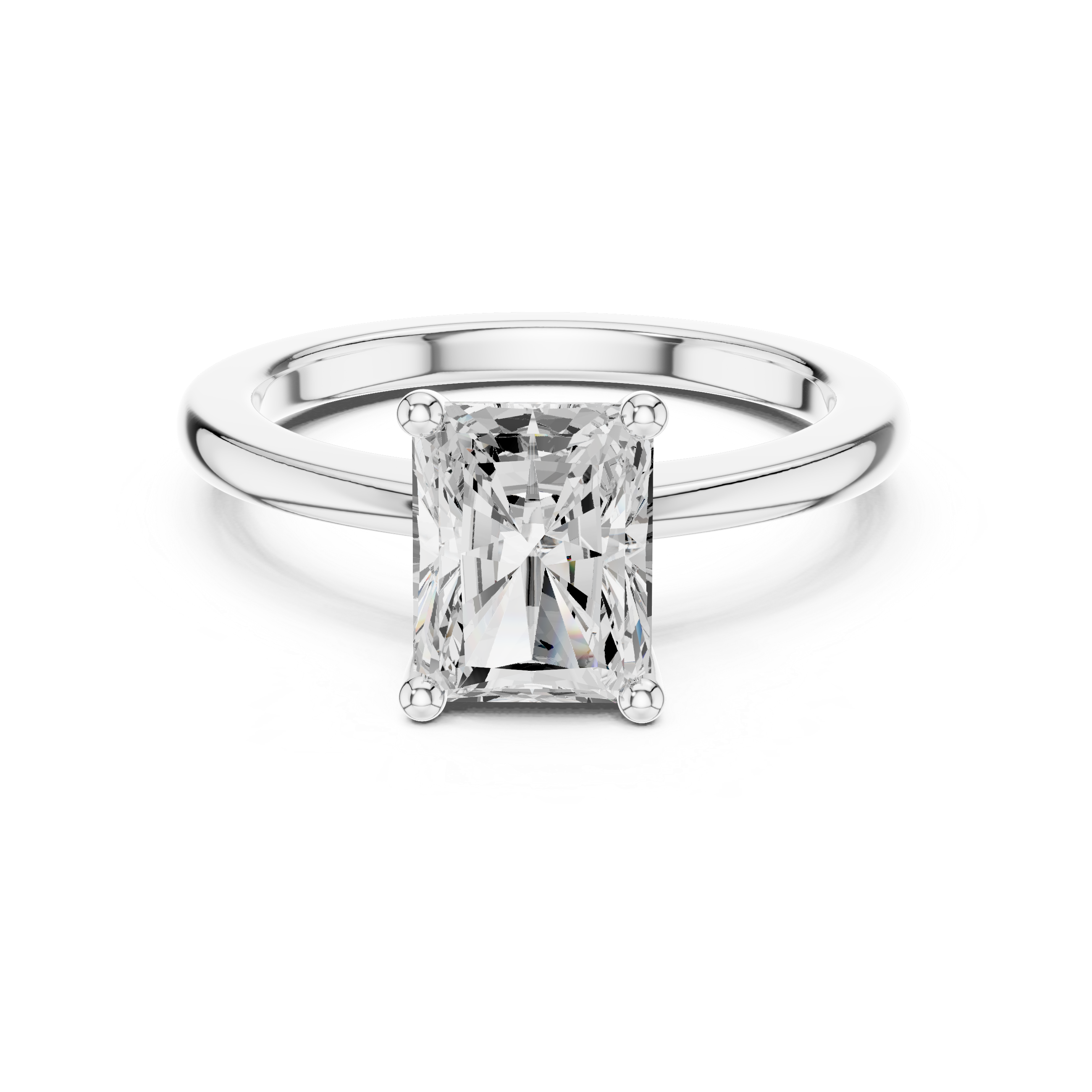 Radiant Cut Solitaire Engagement Ring