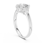 Heart Cut Three Stone Diamond Engagement Ring with Trillion Side Stones