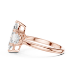 Marquise Cut Three Stone Diamond Engagement Ring with Trillion Side Stones