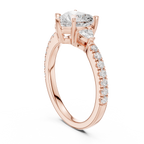 Heart Cut Three Stone Diamond Engagement Ring