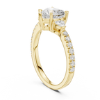 Heart Cut Three Stone Diamond Engagement Ring